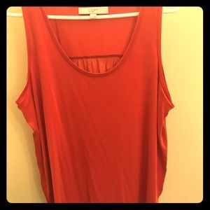 LOFT Red-orange mixed media tank size L